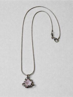925 Sterling Silver chain Pink/blue Crystal star Pendant Necklace